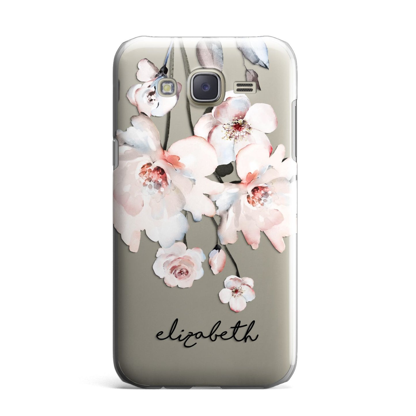 Personalised Name Roses Watercolour Samsung Galaxy J7 Case