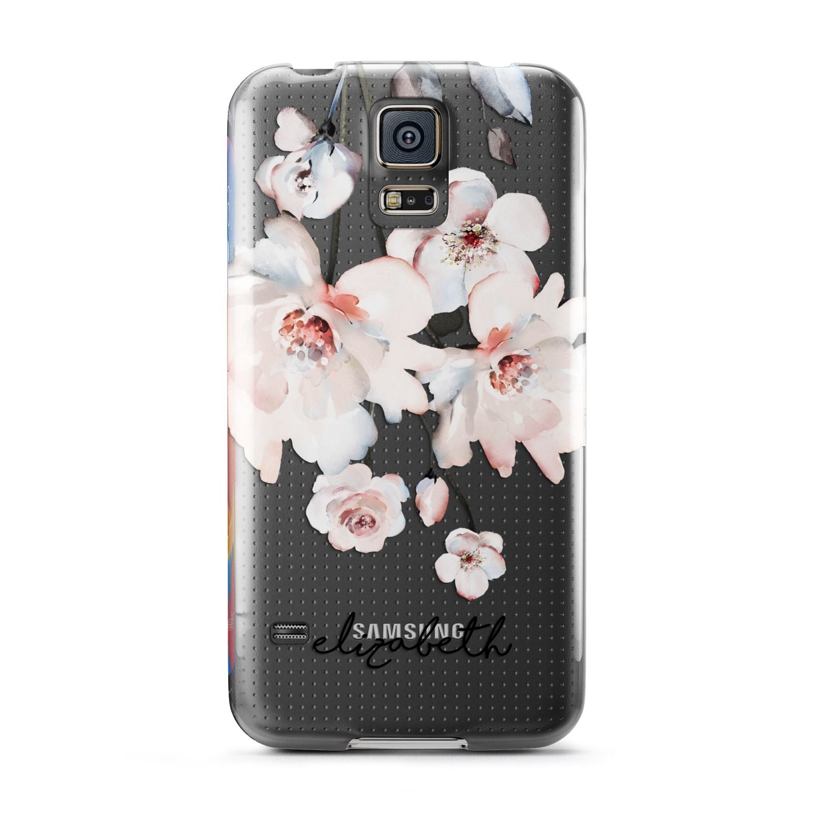 Personalised Name Roses Watercolour Samsung Galaxy S5 Case