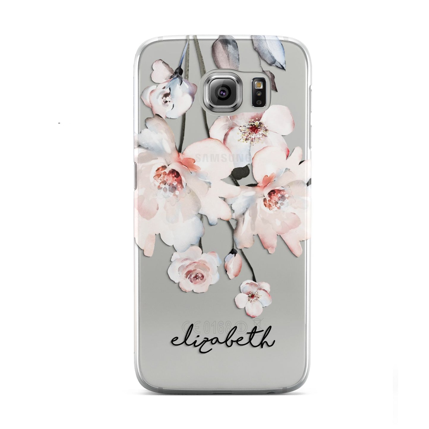 Personalised Name Roses Watercolour Samsung Galaxy S6 Case