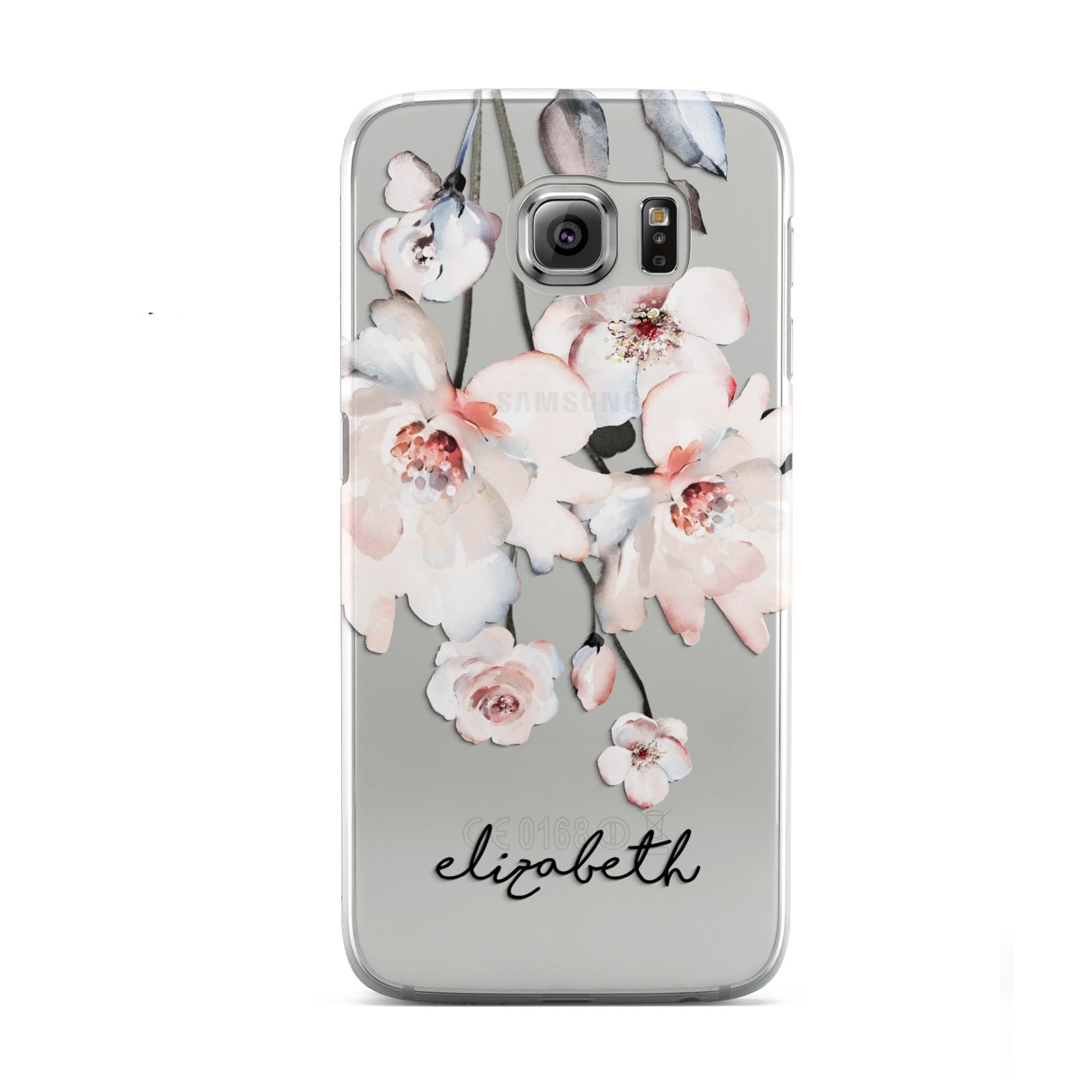Personalised Name Roses Watercolour Samsung Galaxy S6 Case