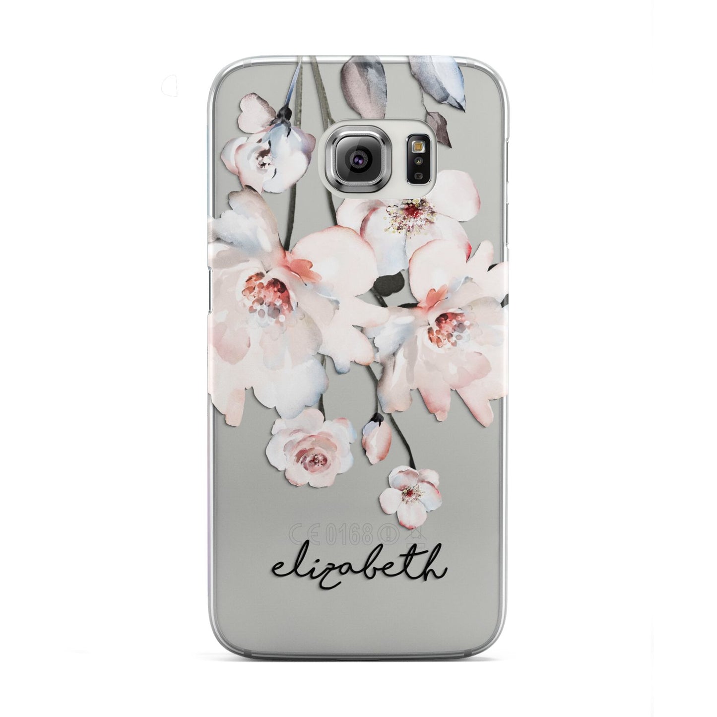 Personalised Name Roses Watercolour Samsung Galaxy S6 Edge Case