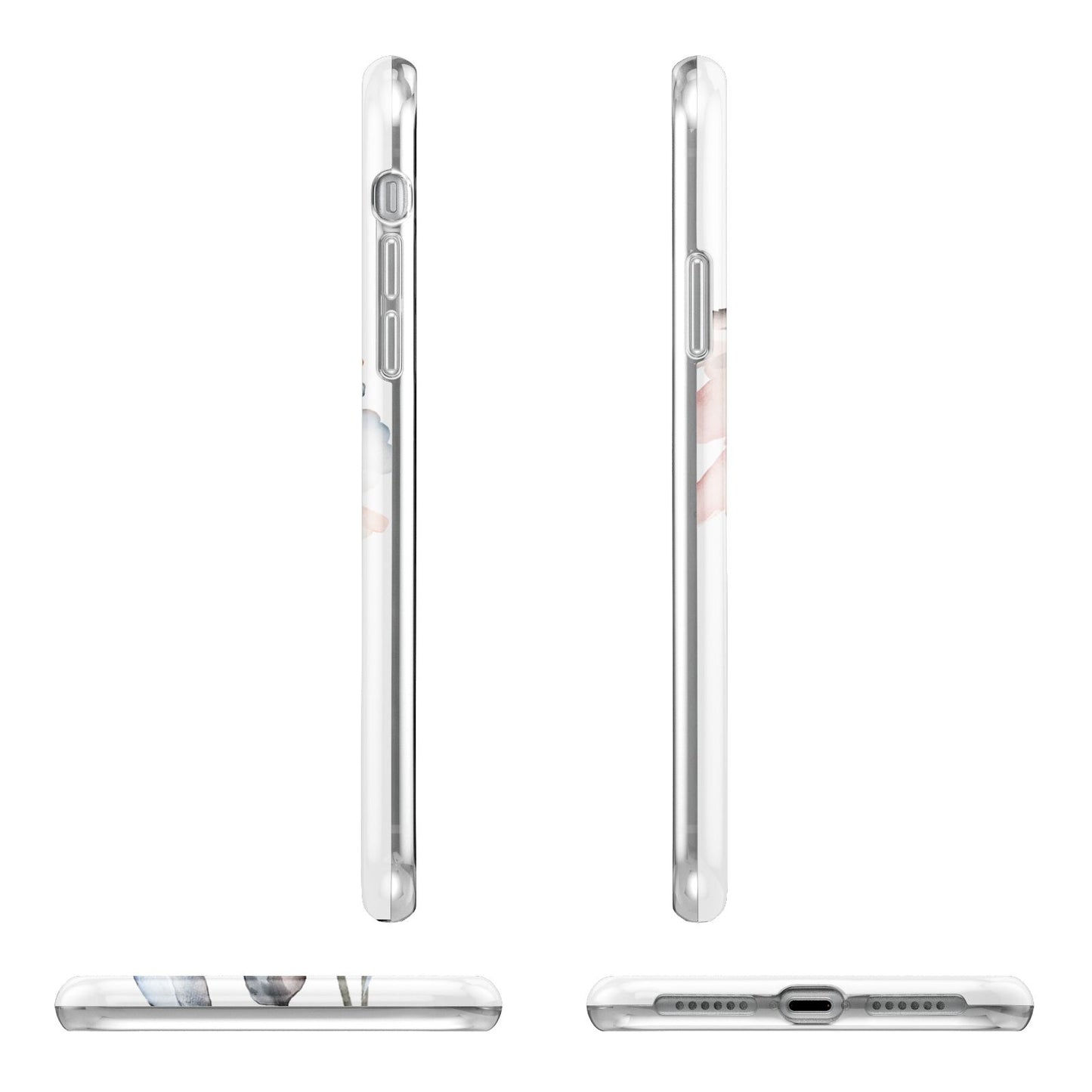 Personalised Name Roses Watercolour iPhone 11 Pro 3D Tough Case Angle Images