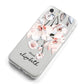 Personalised Name Roses Watercolour iPhone 8 Bumper Case on Silver iPhone Alternative Image
