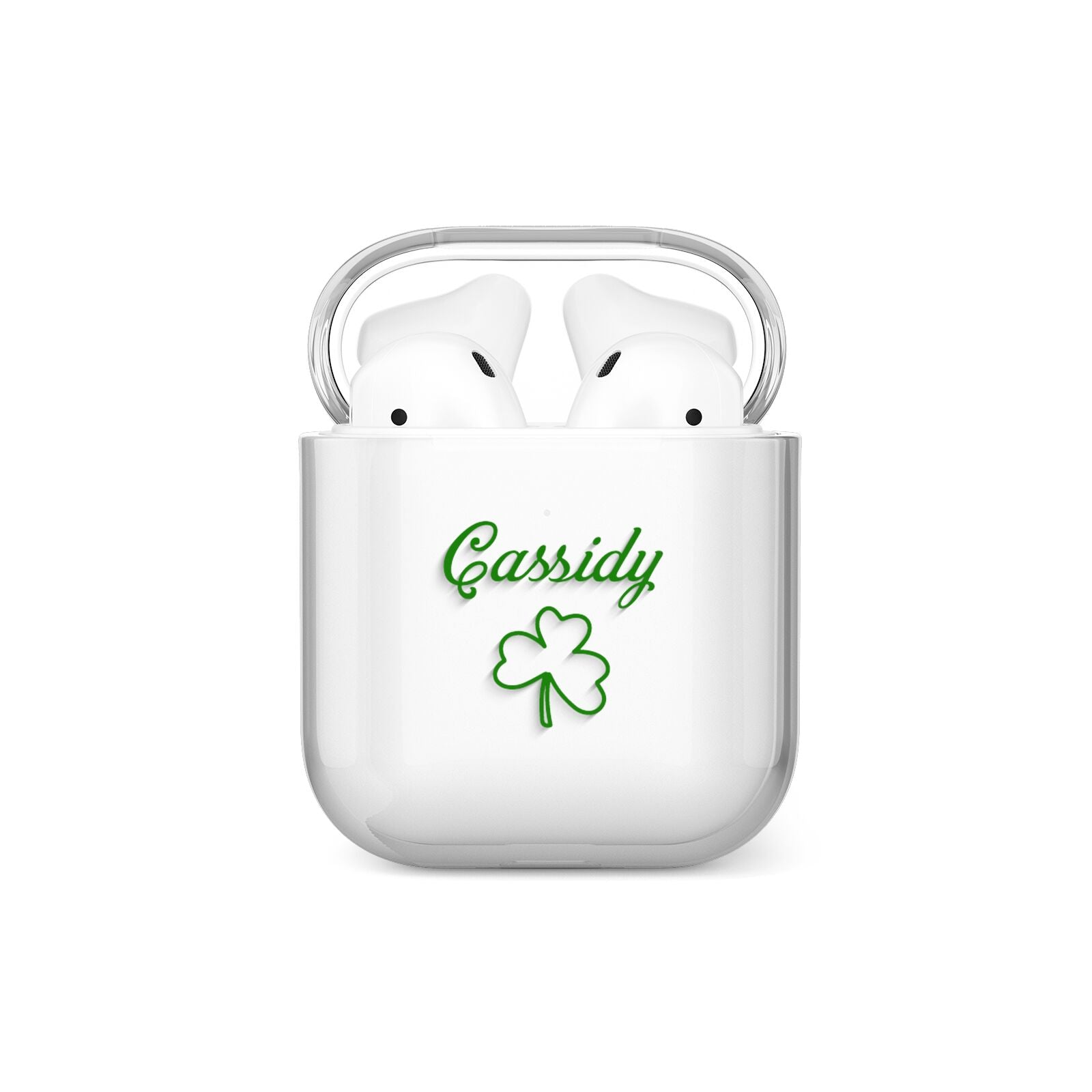Personalised Name Shamrock AirPods Case