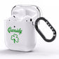Personalised Name Shamrock AirPods Clear Case Side Image