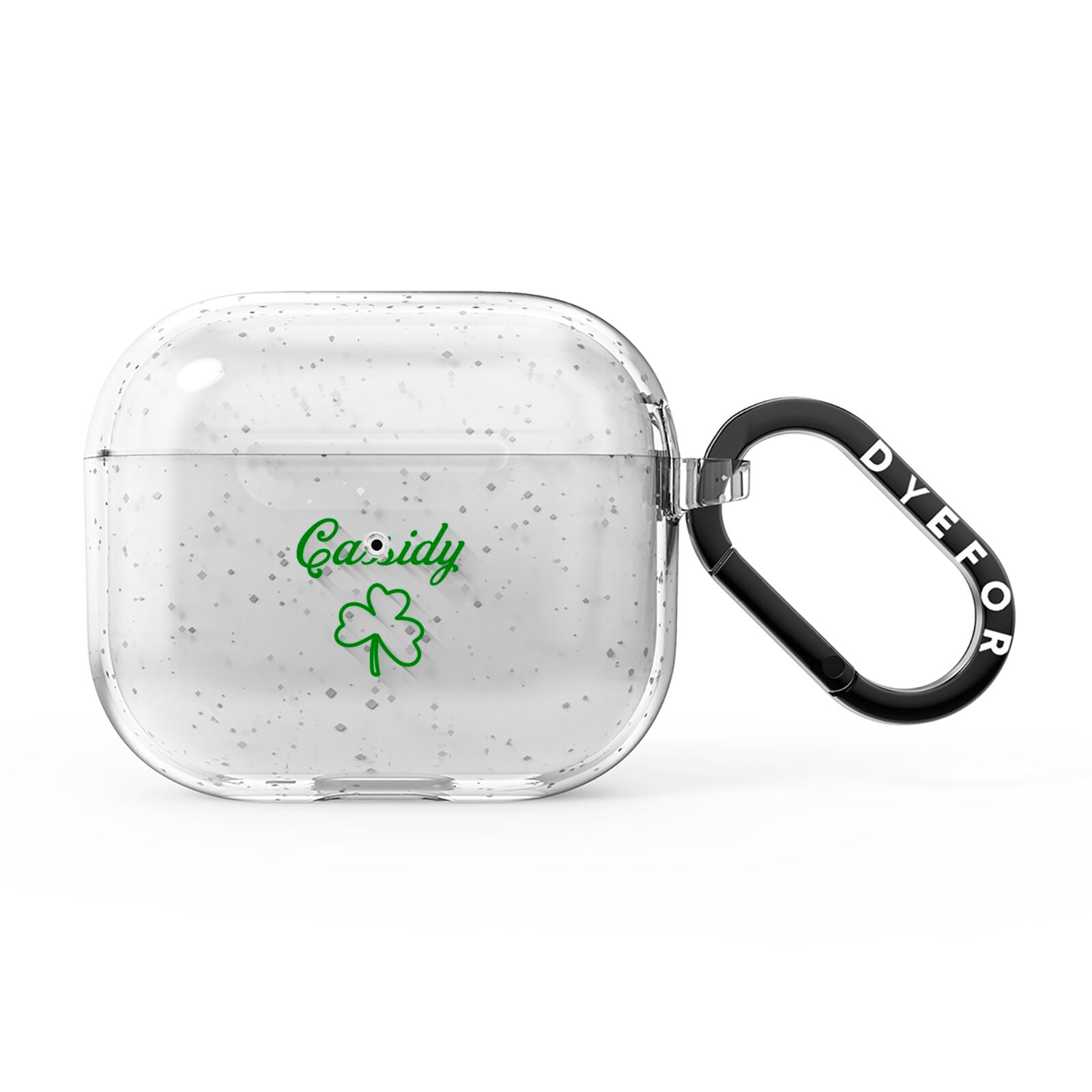 Personalised Name Shamrock AirPods Glitter Case 3rd Gen