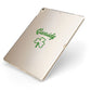 Personalised Name Shamrock Apple iPad Case on Gold iPad Side View