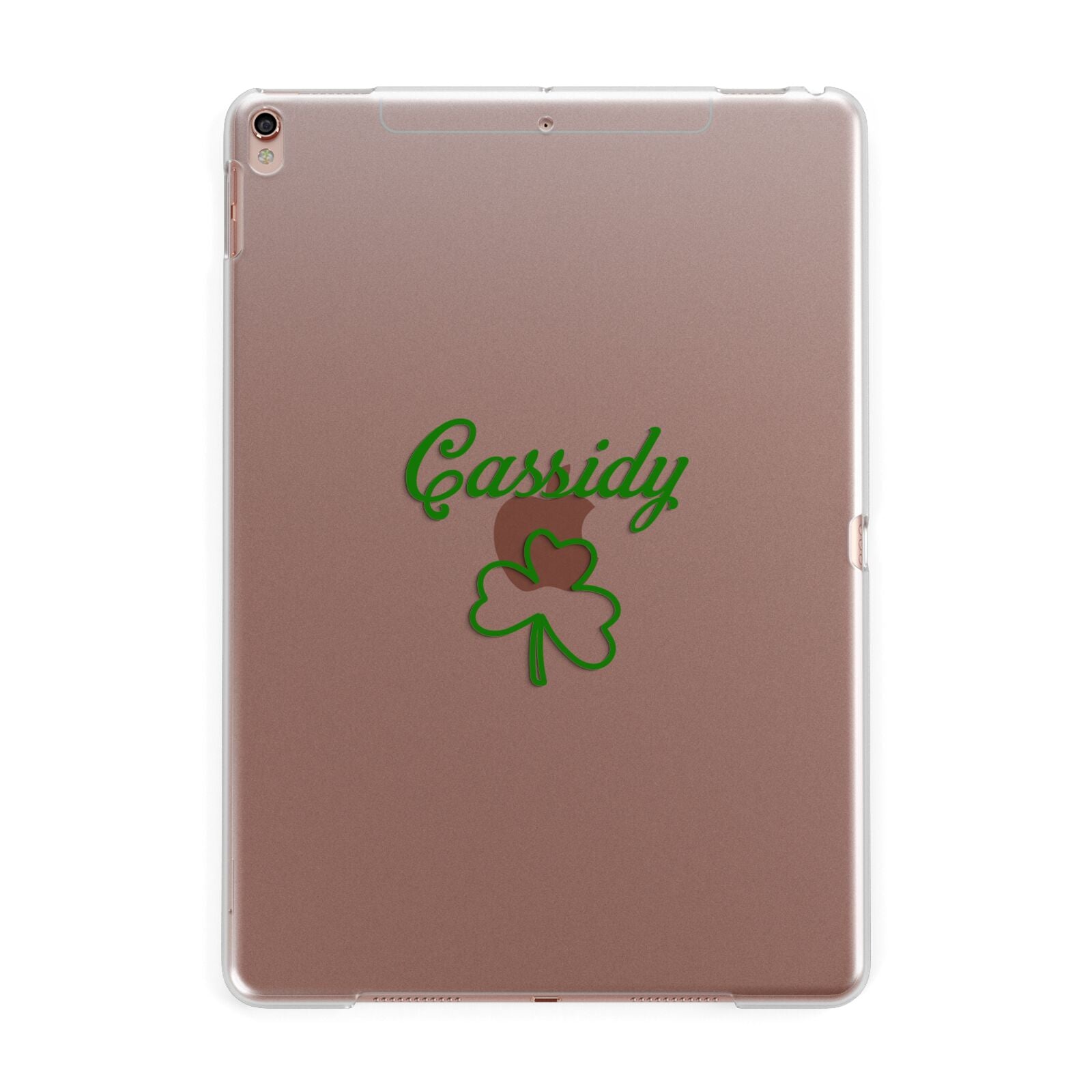 Personalised Name Shamrock Apple iPad Rose Gold Case