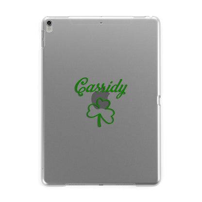 Personalised Name Shamrock Apple iPad Silver Case