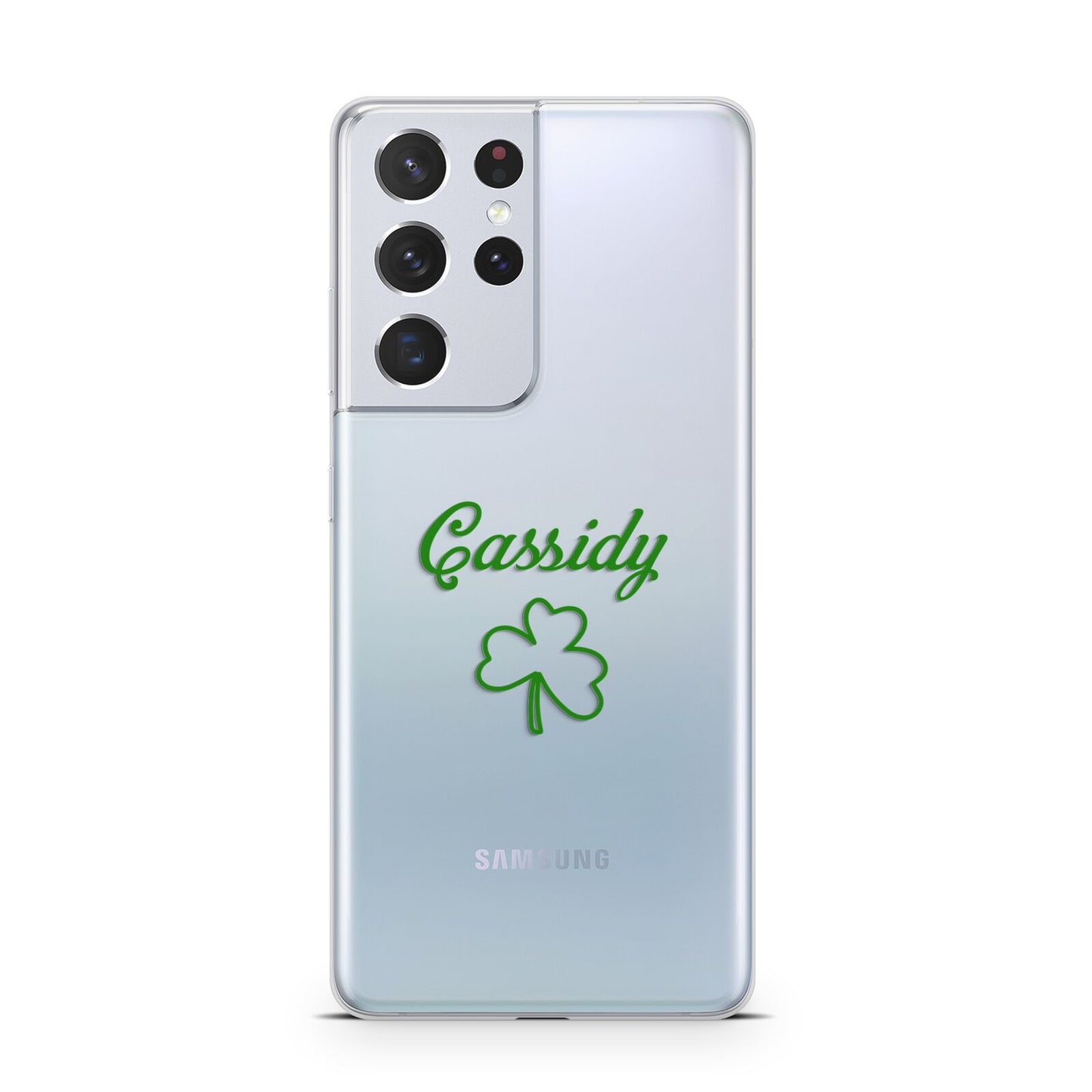 Personalised Name Shamrock Samsung S21 Ultra Case