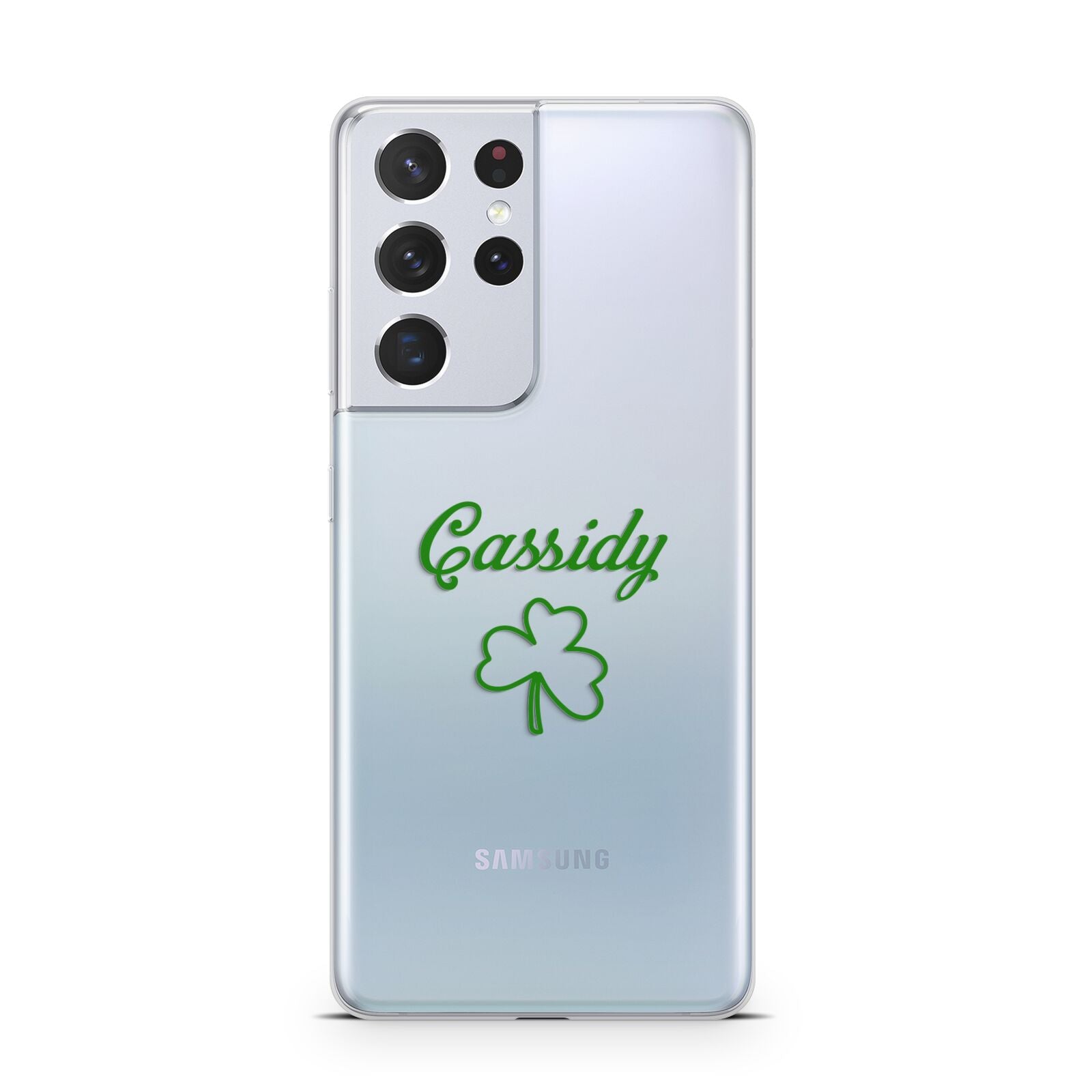 Personalised Name Shamrock Samsung S21 Ultra Case
