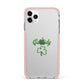Personalised Name Shamrock iPhone 11 Pro Max Impact Pink Edge Case