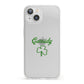 Personalised Name Shamrock iPhone 13 Clear Bumper Case