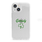 Personalised Name Shamrock iPhone 13 Mini Clear Bumper Case