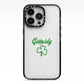 Personalised Name Shamrock iPhone 13 Pro Black Impact Case on Silver phone