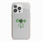 Personalised Name Shamrock iPhone 13 Pro TPU Impact Case with Pink Edges