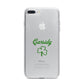 Personalised Name Shamrock iPhone 7 Plus Bumper Case on Silver iPhone
