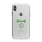 Personalised Name Shamrock iPhone X Bumper Case on Silver iPhone Alternative Image 1