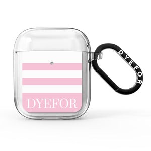Personalised Name Striped AirPods Case