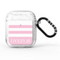Personalised Name Striped AirPods Glitter Case