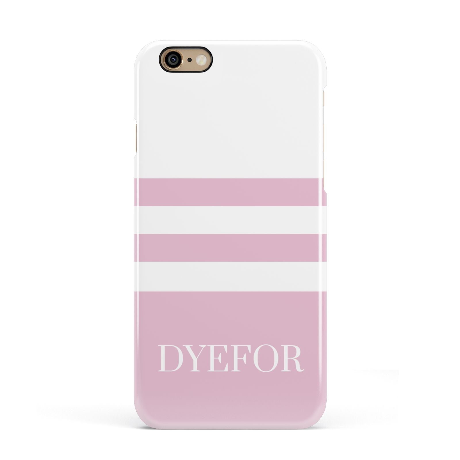 Personalised Name Striped Apple iPhone 6 3D Snap Case