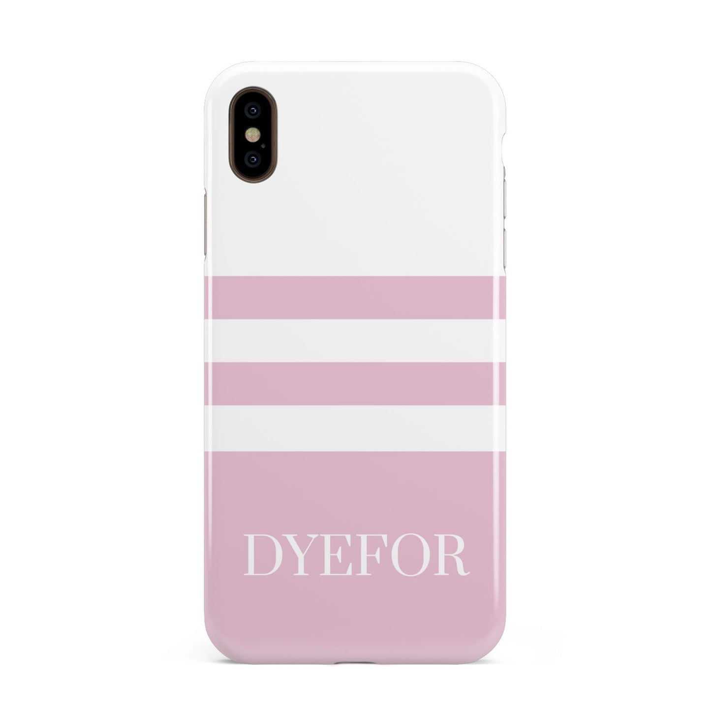 Personalised Name Striped Apple iPhone Xs Max 3D Tough Case