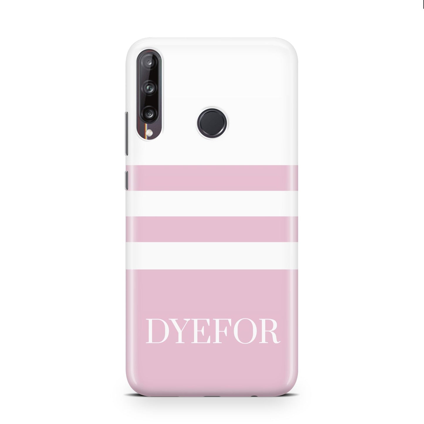 Personalised Name Striped Huawei P40 Lite E Phone Case
