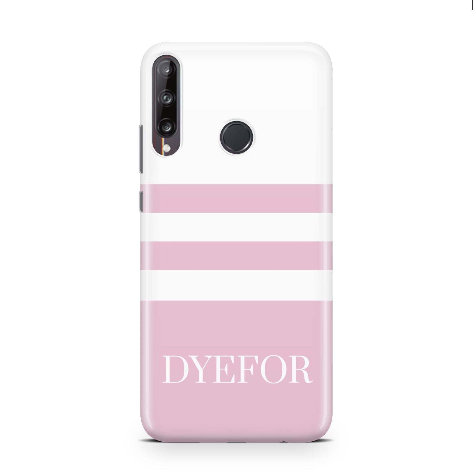 Personalised Name Striped Huawei P40 Lite E Phone Case