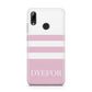 Personalised Name Striped Huawei Y7 2019