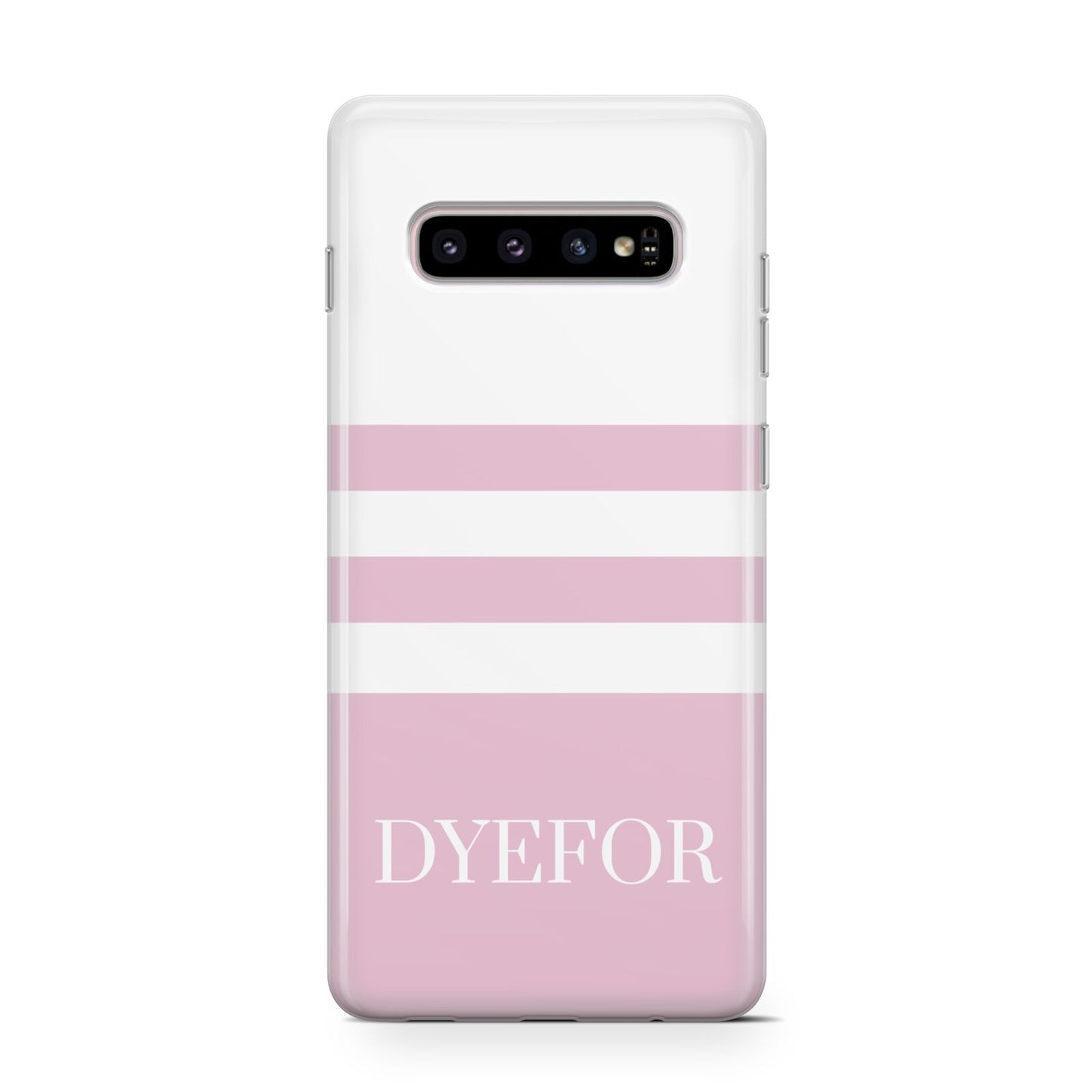 Personalised Name Striped Protective Samsung Galaxy Case