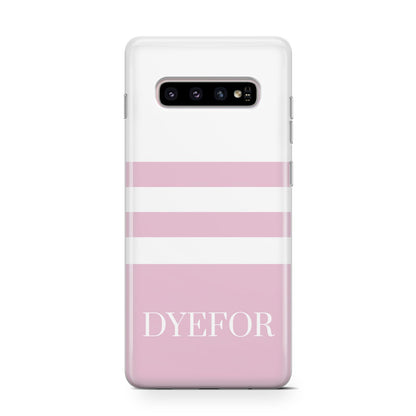 Personalised Name Striped Samsung Galaxy S10 Case