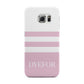 Personalised Name Striped Samsung Galaxy S6 Edge Case