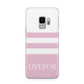 Personalised Name Striped Samsung Galaxy S9 Case