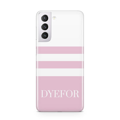 Personalised Name Striped Samsung S21 Case