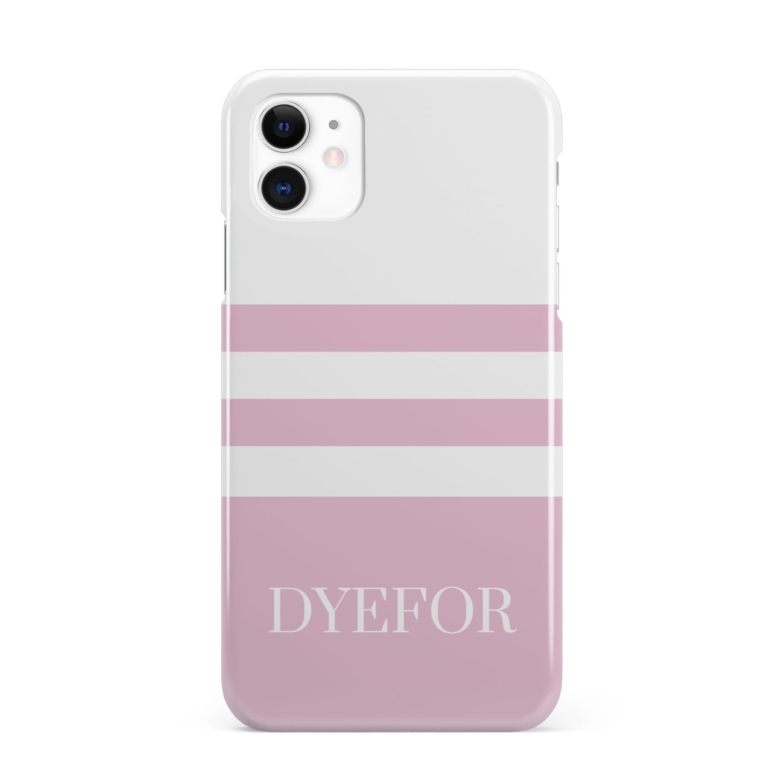 Personalised Name Striped iPhone 11 3D Snap Case