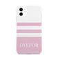 Personalised Name Striped iPhone 11 3D Tough Case