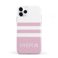Personalised Name Striped iPhone 11 Pro 3D Tough Case