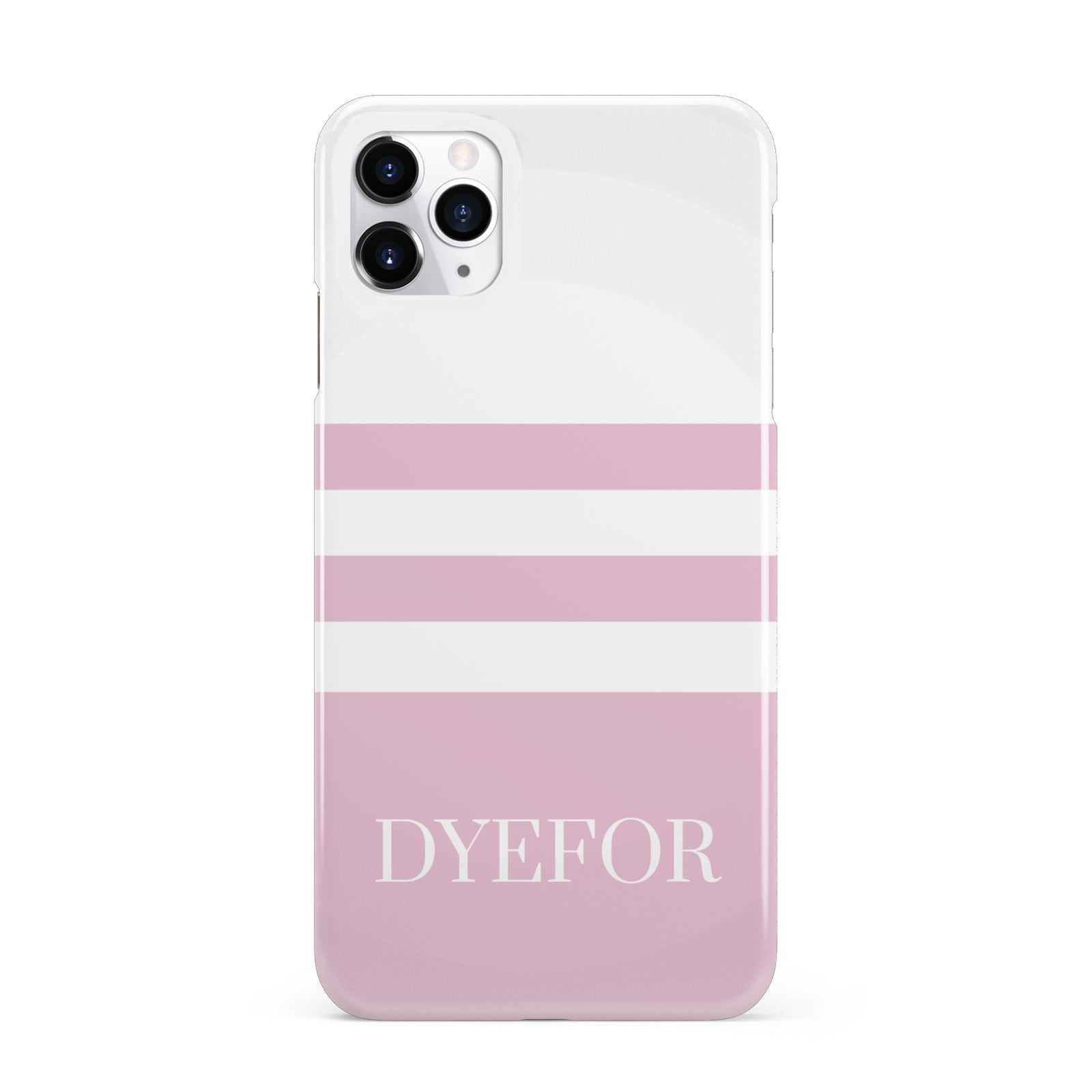 Personalised Name Striped iPhone 11 Pro Max 3D Snap Case