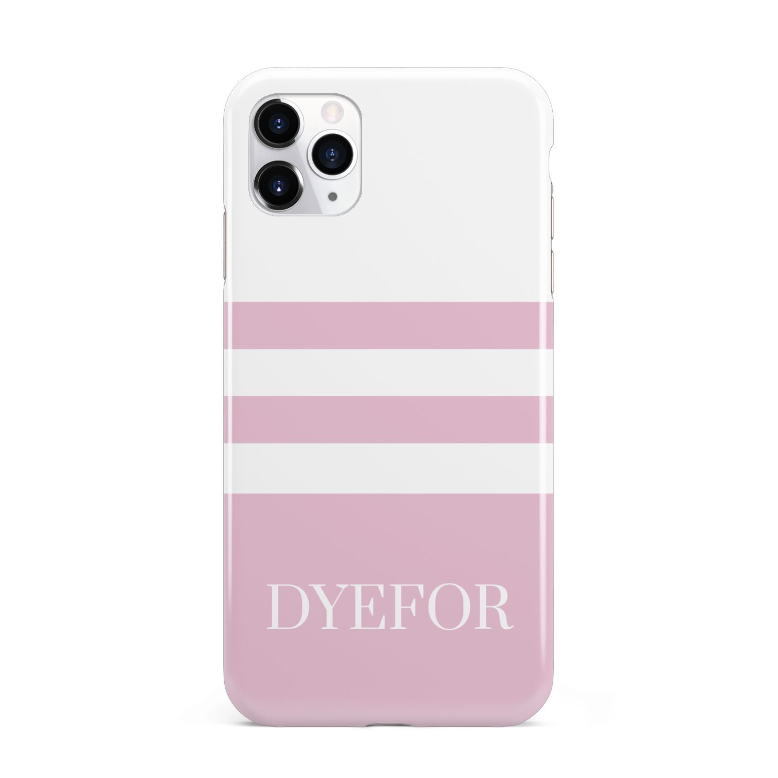 Personalised Name Striped iPhone 11 Pro Max 3D Tough Case