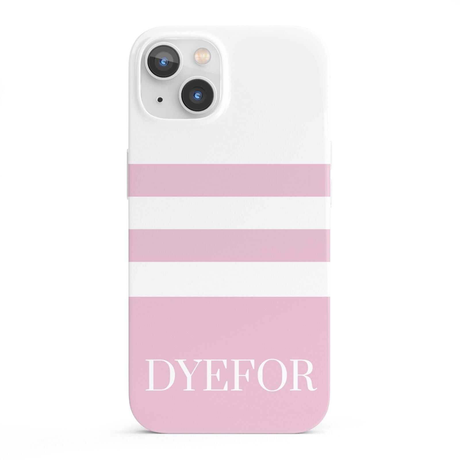 Personalised Name Striped iPhone 13 Full Wrap 3D Snap Case