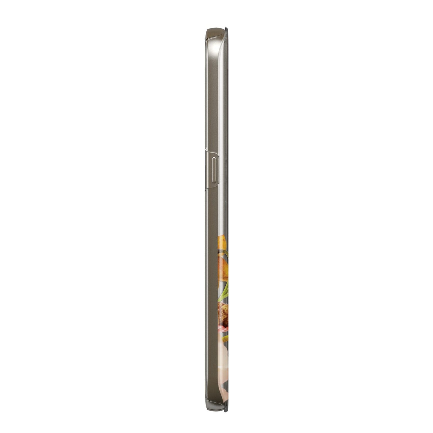 Personalised Name Transparent Clear Floral Protective Samsung Galaxy Case Side Angle