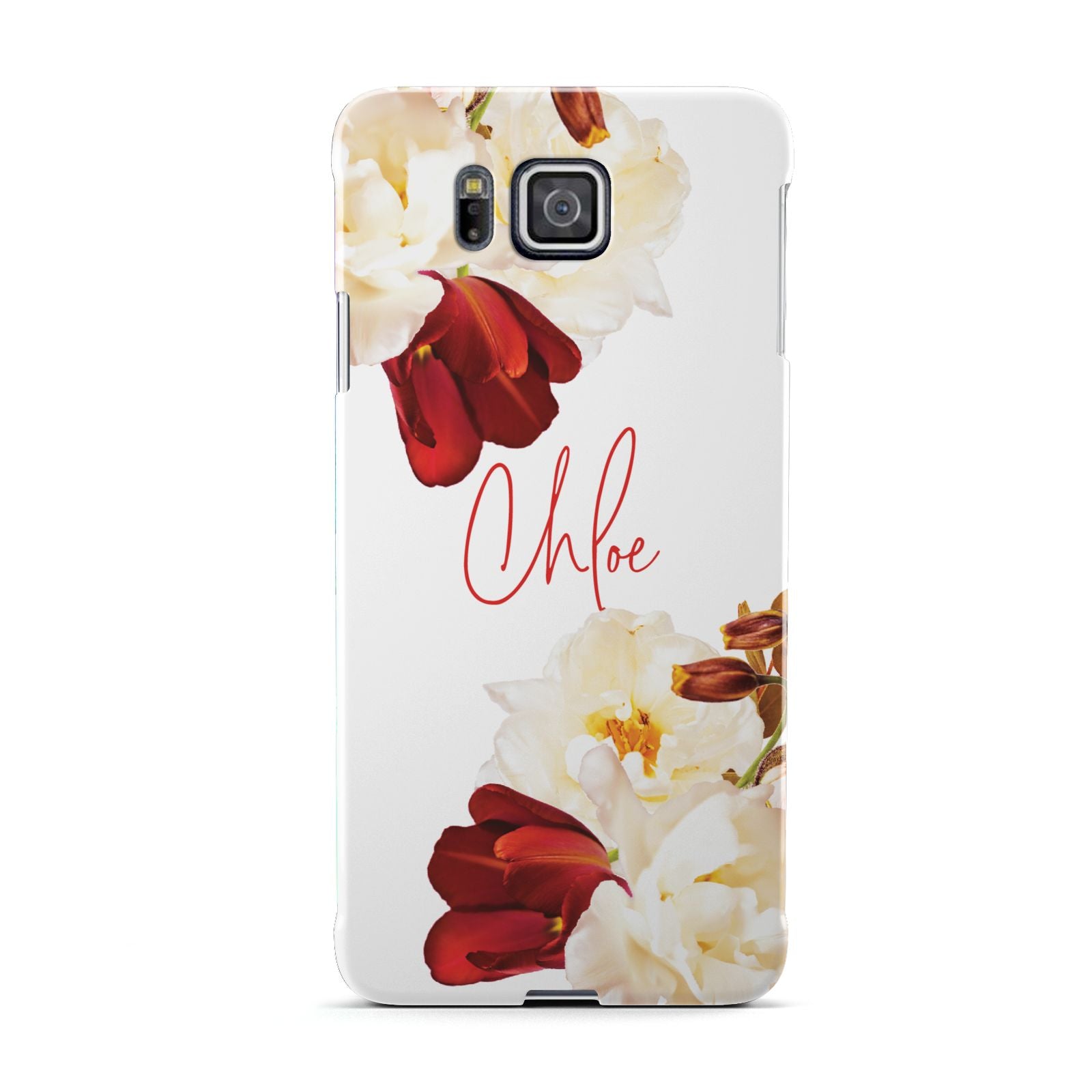 Personalised Name Transparent Clear Floral Samsung Galaxy Alpha Case