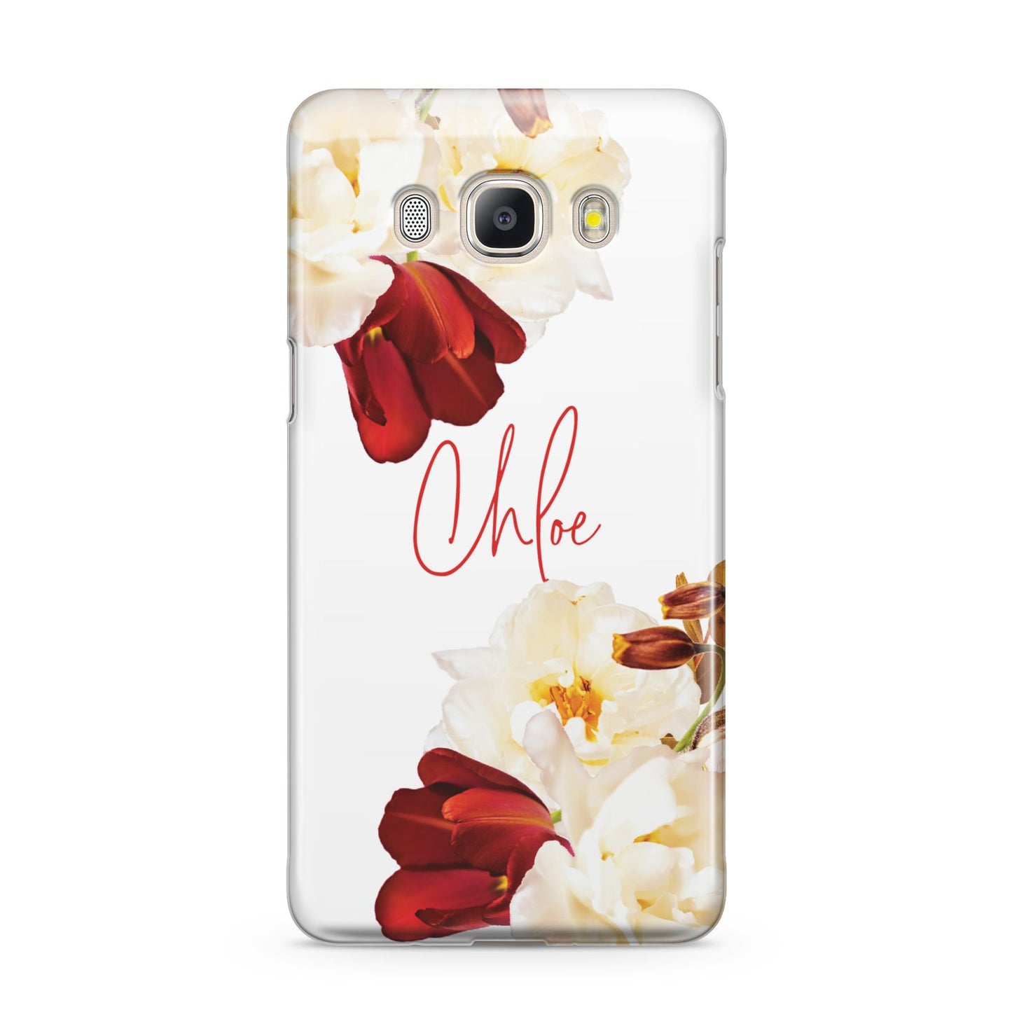 Personalised Name Transparent Clear Floral Samsung Galaxy J5 2016 Case