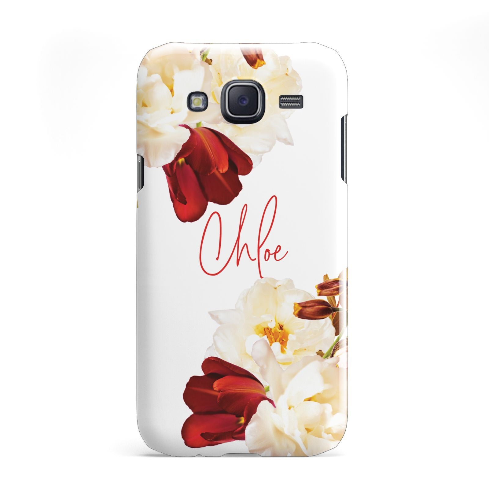 Personalised Name Transparent Clear Floral Samsung Galaxy J5 Case