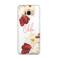 Personalised Name Transparent Clear Floral Samsung Galaxy S8 Plus Case