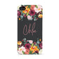 Personalised Name Transparent Flowers Apple iPhone 4s Case
