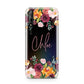 Personalised Name Transparent Flowers Huawei Enjoy 10s Phone Case
