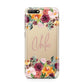 Personalised Name Transparent Flowers Huawei Y6 2018