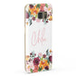Personalised Name Transparent Flowers Samsung Galaxy Case Fourty Five Degrees