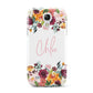 Personalised Name Transparent Flowers Samsung Galaxy S4 Mini Case